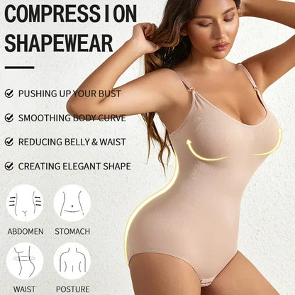 1 Piece Solid Seamless Shaping Shapewear Bodysuit